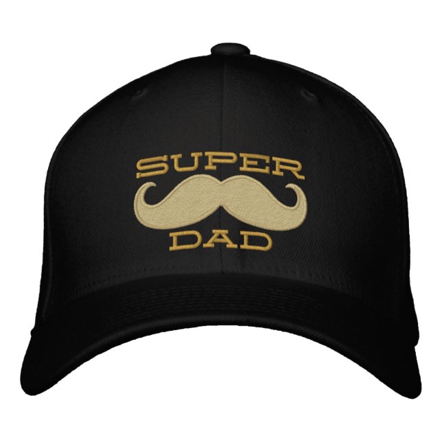 Boné Bordado Super PAI Mustache (Frente)