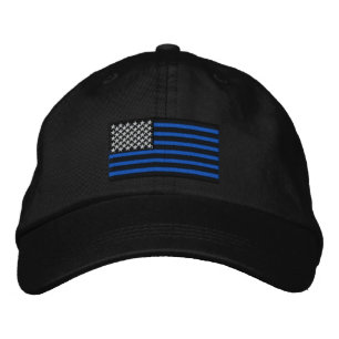 Boné Bordado Thin Blue Lines American