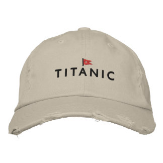 Boné Bordado Titanic Hat com logotipo de linha White Star
