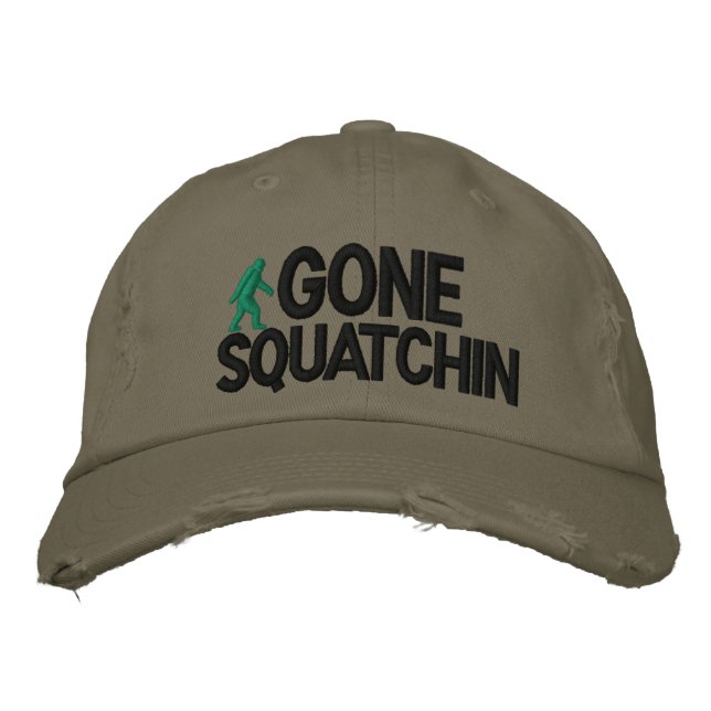 Boné Bordado Versão de Deluxe do Squatchin Gone (Frente)