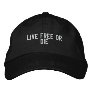Boné Bordado viver livre ou morrer