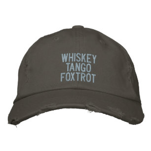 Boné Bordado Whiskey Tango Foxtrot Pilot Hat