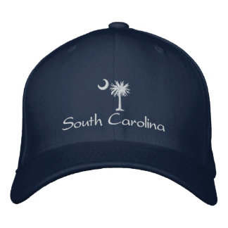 Boné Bordado White South Carolina Palmetto Moon