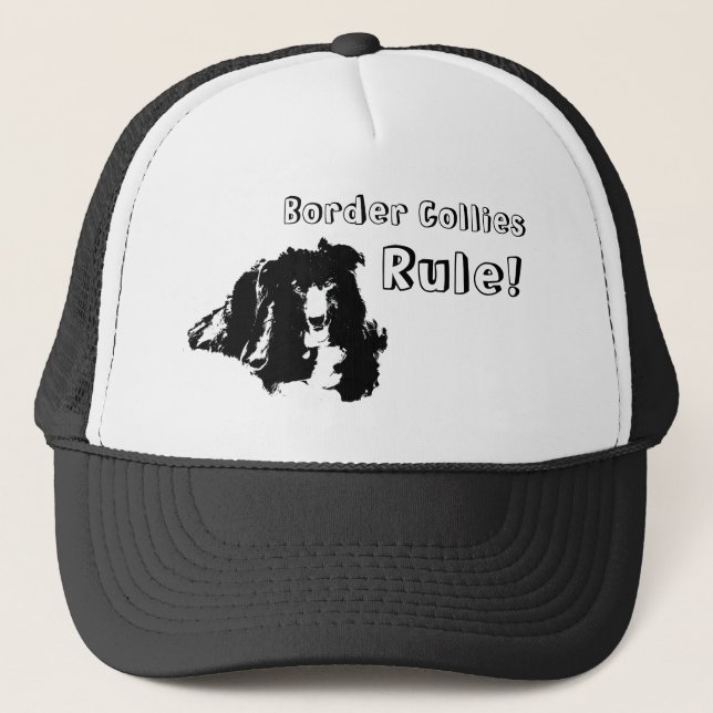 Boné Border Collies Rule Funny Dog  (Frente)