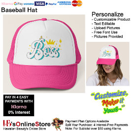 Boné Boss Crown Sparkle Women's Baseball Trucker Hat