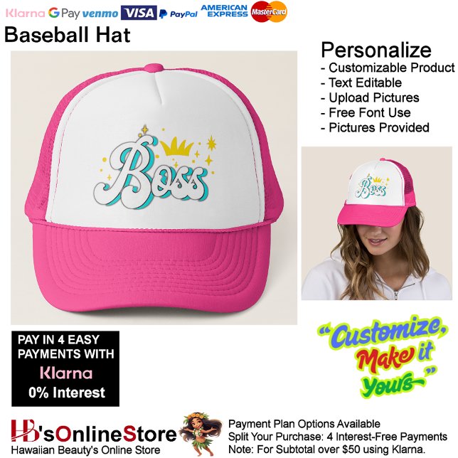 Boné Boss Crown Sparkle Women's Baseball Trucker Hat (Boss Crown Sparkle Women's Baseball Trucker Hat.
)