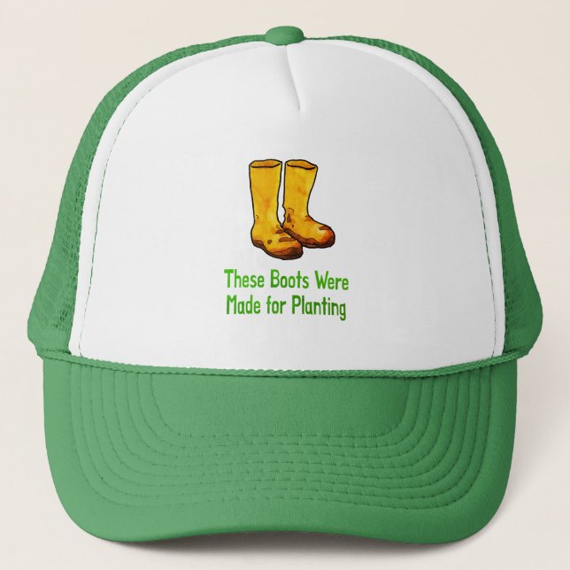 Boné Botas Engraçadas Para Jardim Feitas Para Plantar (Frente)