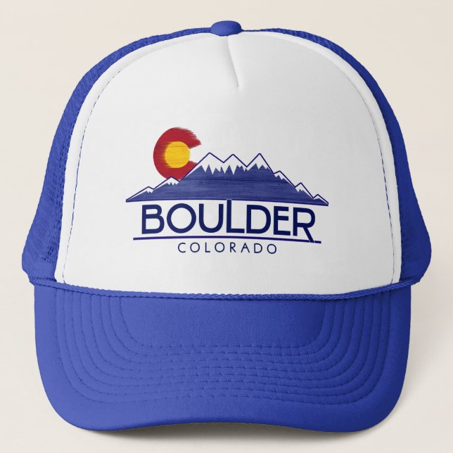 Boné Boulder Colorado wood mountains hat (Frente)