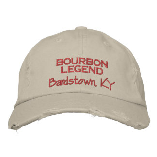 Boné Bourbon Legend, Bardstown KY vermelho em pedra