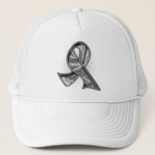 Boné Brain Tumor Slogan Watermark Ribbon
