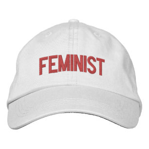 Boné Branca cor-de-rosa quente feminista