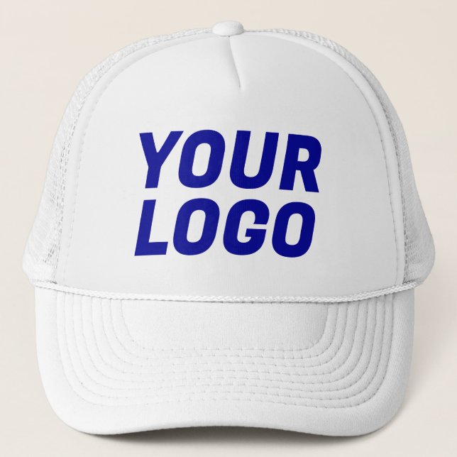 Boné Branco & Azul PERSONALIZADO (Frente)