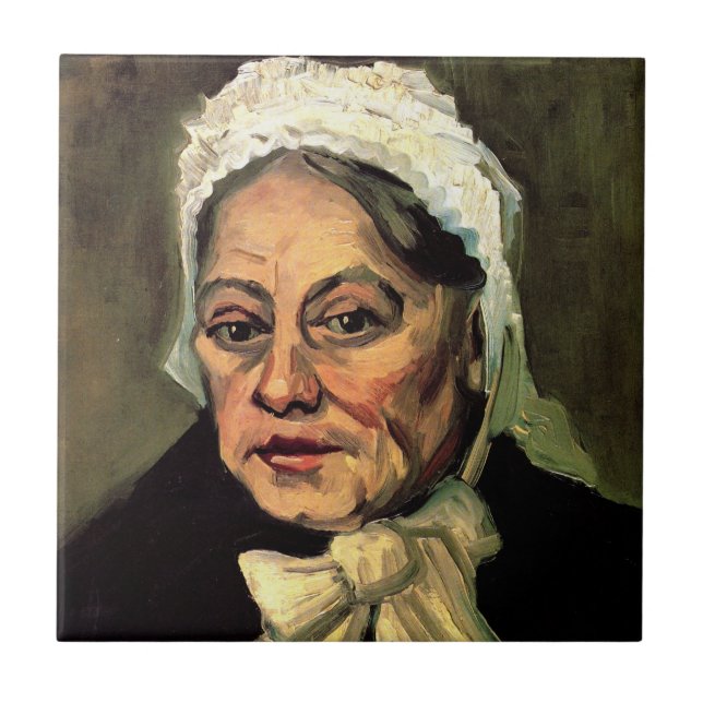 Boné Branco de Velhice Mulher por Vincent van Gogh (Frente)