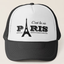 Branco e preto clássico - chapéu de Paris