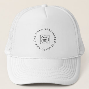 Boné Branco para Equipe Vacinada Logotipo Empres