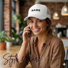 Boné Branco Personalizado com Design de Letra de N