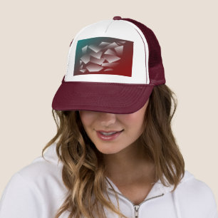 Boné branco quebrado com burgundy teal