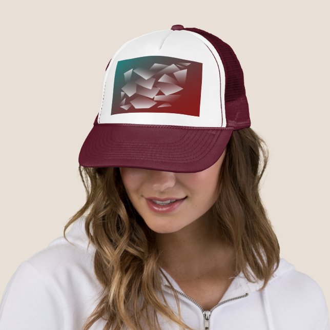Boné branco quebrado com burgundy teal (In Situ)