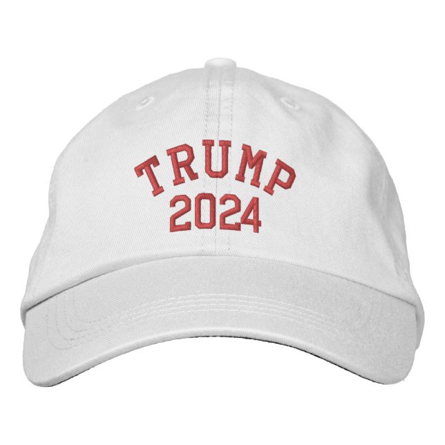 BONÉ BRANCO TRUMP 202 (Impressão vermelho) (Frente)