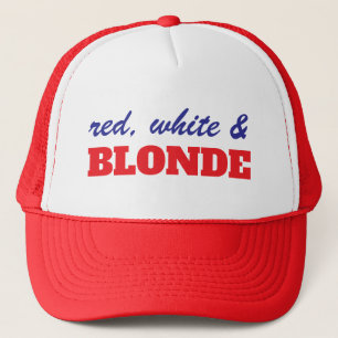 Boné Branco Vermelho E Louro