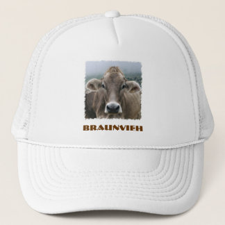 Boné Braunvieh ou chapéu da vaca de Brown do suíço