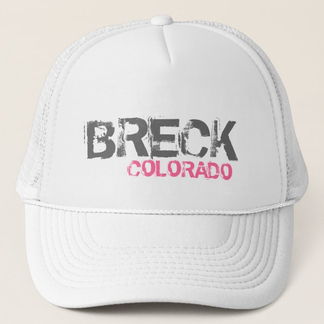 Boné Breck Colorado, chapéu branco simples (Frente)