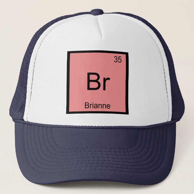 Boné Brianne Nome Química Elemento Tabela Periódica (Frente)