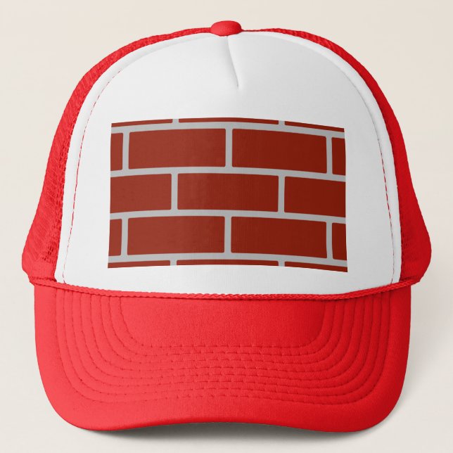 Boné Bricks Trucker Hat (Brick Red & Cinza) (Frente)