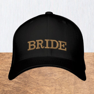Boné BRIDE embroidered baseball cap gold / black