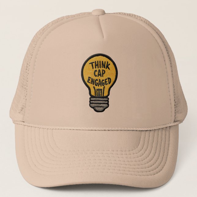 Boné Bright Ideat - Design de lâmpada engraçada (Frente)