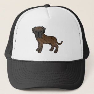 Boné Brindle English Mastiff Cute Cartoon Dog