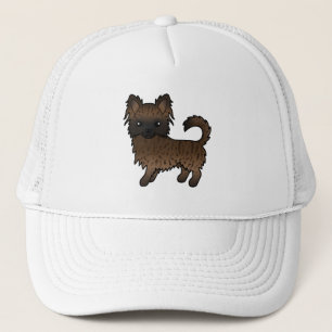 Boné Brindle Long Casaco Chihuahua Cute Cartoon Dog