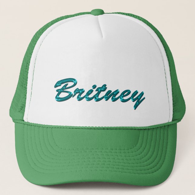 Boné BRITNEY Nome Marca Gift Hat Personalizado (Frente)