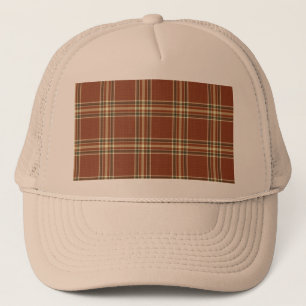 Boné Brown Tartan Trucker Hat