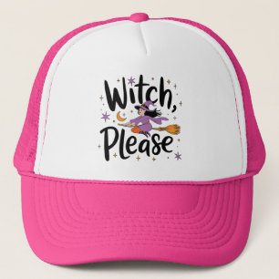 Boné Bruxa, por favor - Design de Halloween divertida e