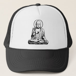 Boné Buddha novo No.1 (branco preto)