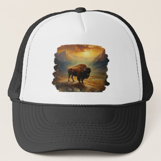 Boné Buffalo Bison Sunset Silhouette (Frente)