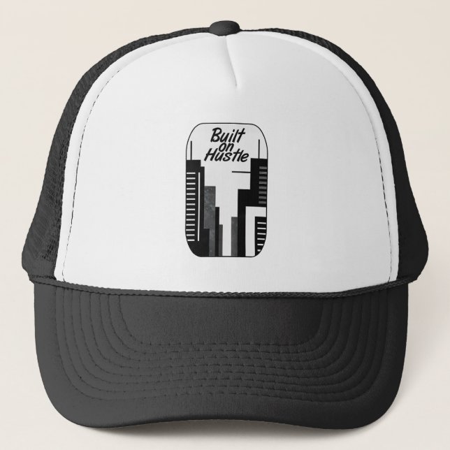 Boné Built on Hustle City Skyline Minimalist Design (Frente)