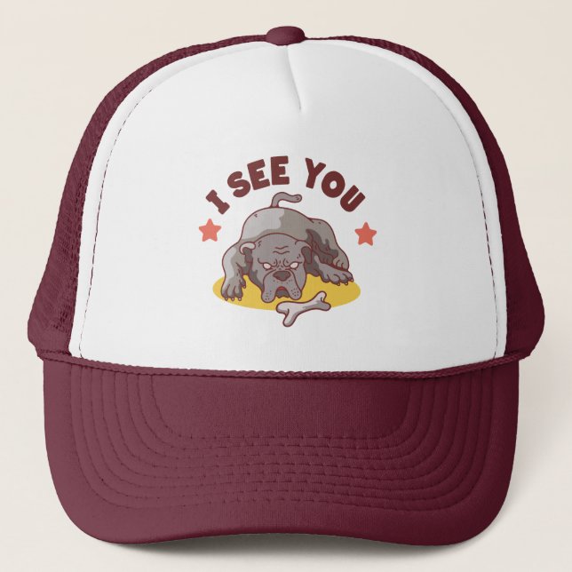 Boné Bulldog eu vejo você (Frente)
