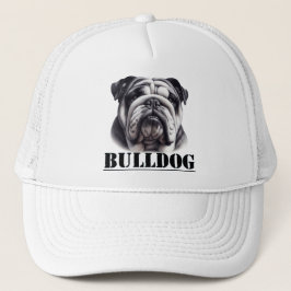 Boné Bulldog preto e branco
