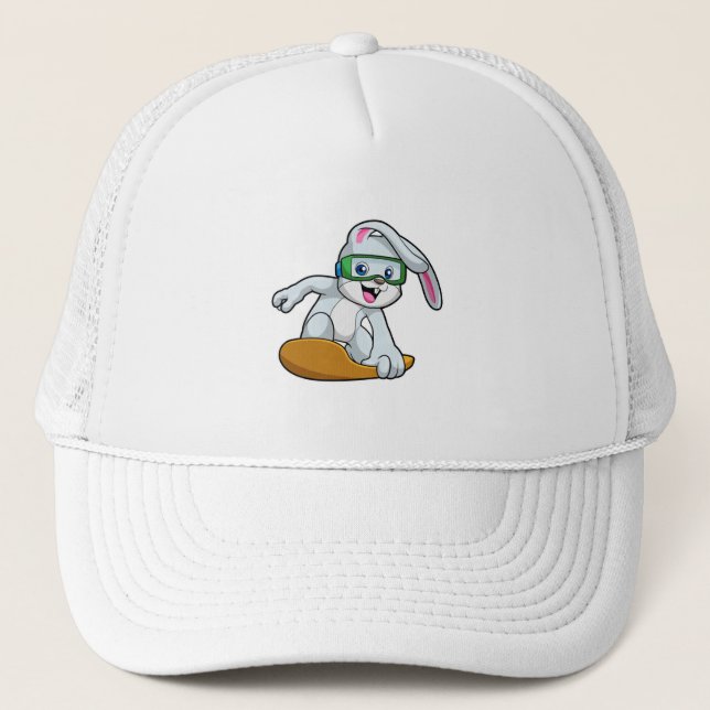 Boné Bunny como Snowboarder com Snowboard (Frente)