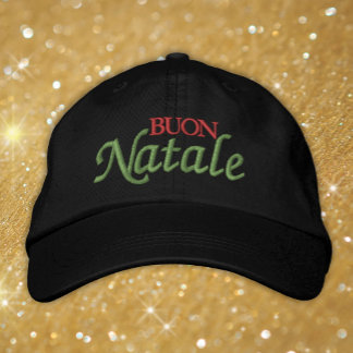 Boné Buon Natale Embroidered Italian Christmas 