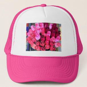Boné buquê do chapéu do rosa de rosas