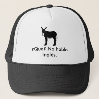 Boné burrocatala, ¿ Que? Nenhum hablo Inglés.