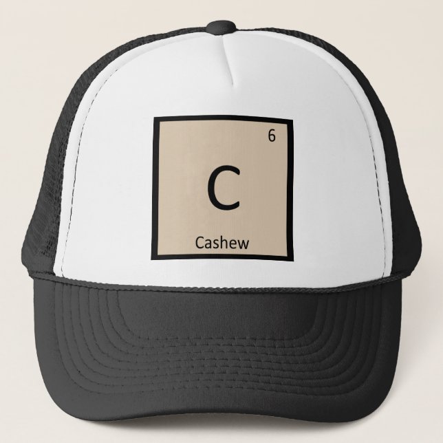 Boné C - Cashew Nut Chemistry Periodic Table Symbol (Frente)