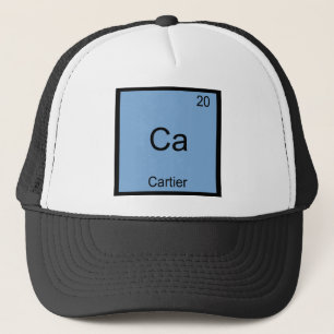 Boné Ca - Cartier Camiseta Símbolo Elemento Química Div