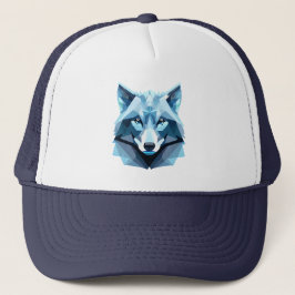 Boné Cabeça de Lobo Geométrico Azul