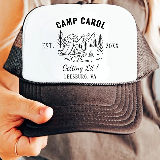 Boné Cabine de Acampamento Personalizada Despedida de S (Criador carregado)