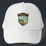 Boné Cabo Desapontado State Park Washington Vintage<br><div class="desc">Trabalho de arte do Parque Estadual da Desilusão de Cabo design. O parque engloba uma paisagem diversa de matas de crescimento antigo,  lagos de água fresca,  pântanos de água fresca e água salgada e terras marinhas.</div>