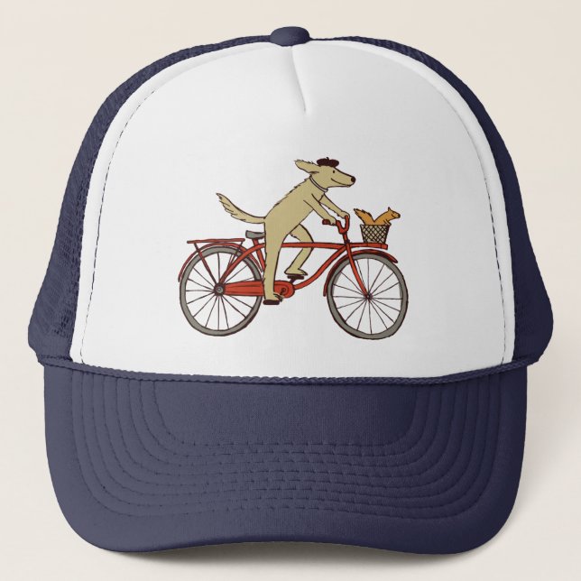 Boné Cachorro Ciclista com Amigo de Esquilo - Arte Anim (Frente)